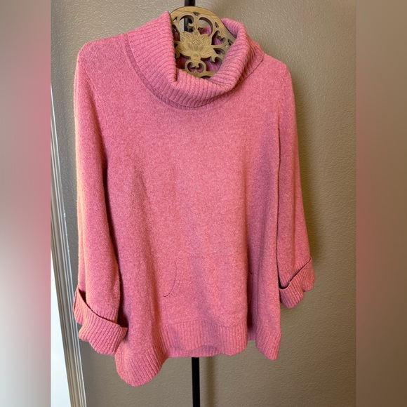 Style & Co. Sweaters - Style & Co Pink Cowl Neck Sweater XL | Button Cuff | Kangaroo Pocket